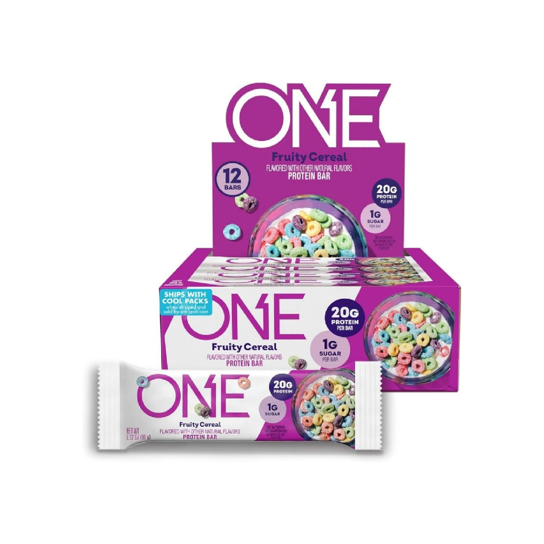 ONE Protein Bar, 20g Protein and 1g Sugar, 2.12 oz (12 Bars)