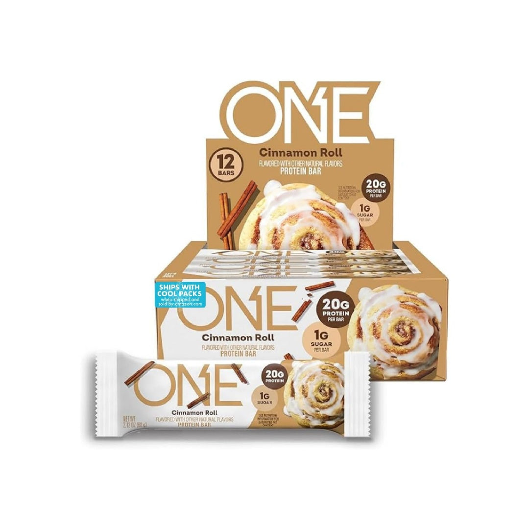 ONE Protein Bar, 20g Protein and 1g Sugar, 2.12 oz (12 Bars)