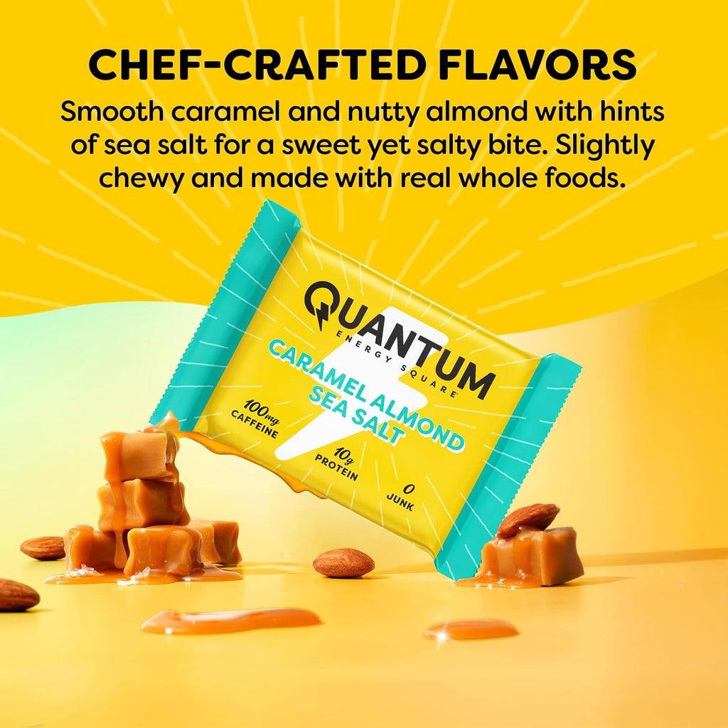 Quantum Energy Cubes: Energy bars with caffeine and 10 grams of protein.