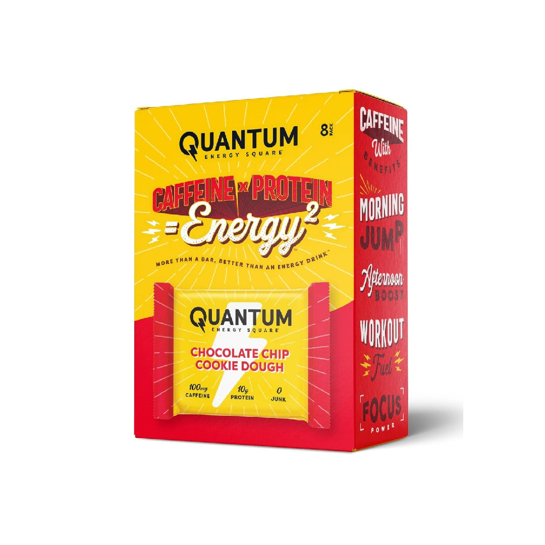 Quantum Energy Cubes: Energy bars with caffeine and 10 grams of protein.