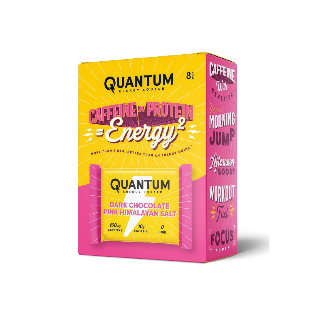 Quantum Energy Cubes: Energy bars with caffeine and 10 grams of protein.