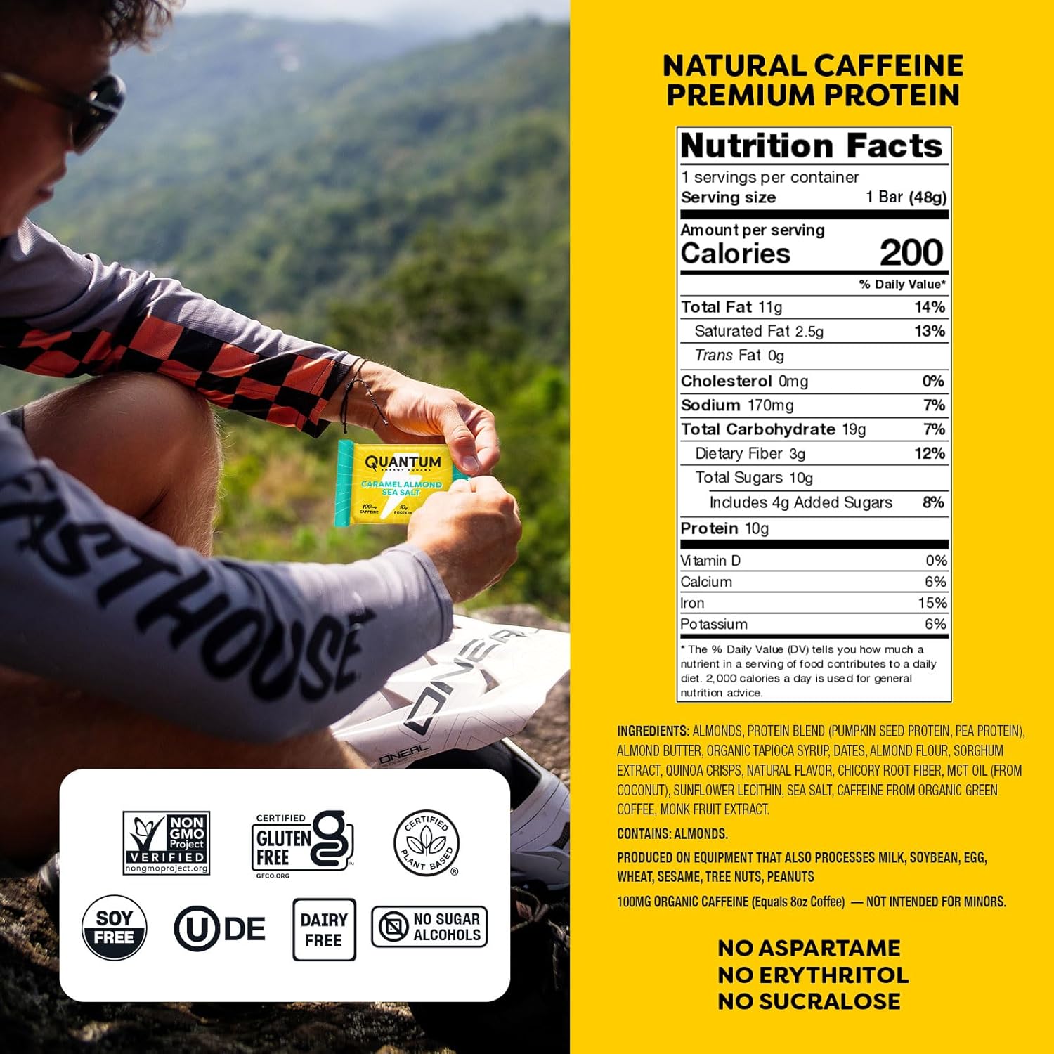 Quantum Energy Cubes: Energy bars with caffeine and 10 grams of protein.